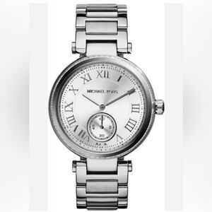 Michael Kors Skylar- Silver Dial - Silver Steel Strap Watch For Women - MK5866